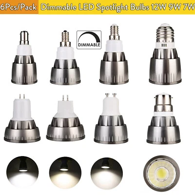 6x Dimmable Cob Led Spotlight 4000K 3000K Bedroom Neutral 12V For White Power - Image 1 of 4