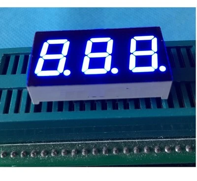 NEW 0.28 inch 3 digit led display 7 seg segment Common anode Blue - Image 1 of 2