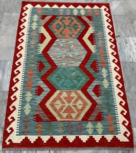 Afghan Kilim Flat Weave Kilim,Multicolor Kilim Chobi Kilim 3x5 ft Free Ship - Picture 1 of 12