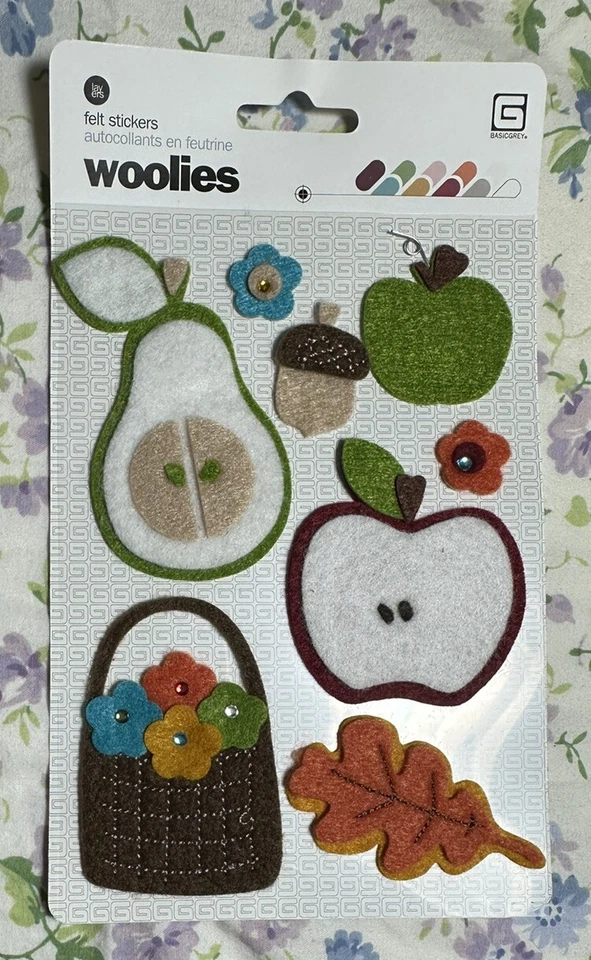 Fall Harvest Felt Stickers, Woolies, New, Dimensional - Image 1 of 4