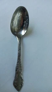 1890s US BATTLESHIP MAINE 6682 Tons Sheffield Silver Plate Souvenir Spoon - Picture 1 of 6