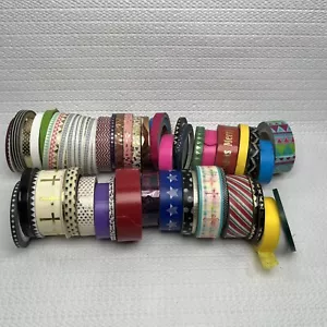Washi Tape Lot Of 48 Rolls Used And New Scrapbooking Crafts Planner Decorate - Picture 1 of 5