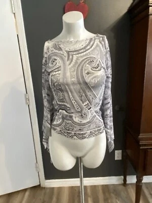 Blusa Top Vintage Y2K Bebe Blanco y Negro Manga Campana Talla L EXCELENTE ESTADO Foto 1 de 4