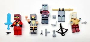 Lego Minifigures Lot Of 4 Minecraft Complete - Picture 1 of 1