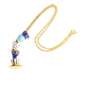 Comfortable Chain Particular Design Chain Teacup Enamel Necklace - Picture 1 of 11