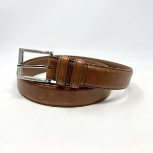 Allen Edmonds Dress Belt 115/ 46 Wide Basic Calfskin Leather #39590 Brown USA - Picture 1 of 5