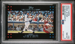 2007 Topps Derek Jeter 40 HOF Yankees PSA 8