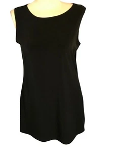 Andrea Lieu, Size L, NEW Black Judith Tank Top, longer length, polyester blend - Picture 1 of 4