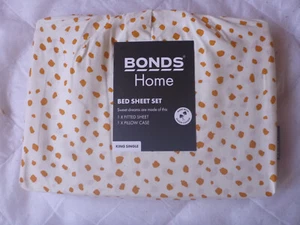 Bonds King Single bed sheet set (sheet and pillow slip) Aussie cotton. - Picture 1 of 3