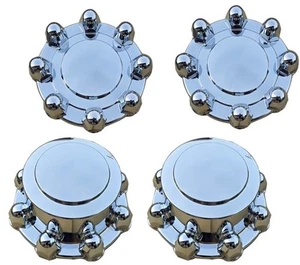 1999-2004 Ford F450 F550 Dually 19.5 Wheel Chrome Center Caps SET Fronts & Rears - Picture 1 of 5
