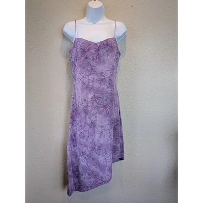 Vestido sin mangas floral púrpura de hadas Y2k dobladillo asimétrico grande caprichoso hada EE. UU. Foto 1 de 4