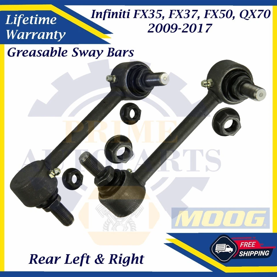 Задние стабилизаторы подвески MOOG от оригинального производителя для 2009–2017 INFINITI FX35/FX37/FX50/QX70 Lifetime War. - Изображение 1 из 4