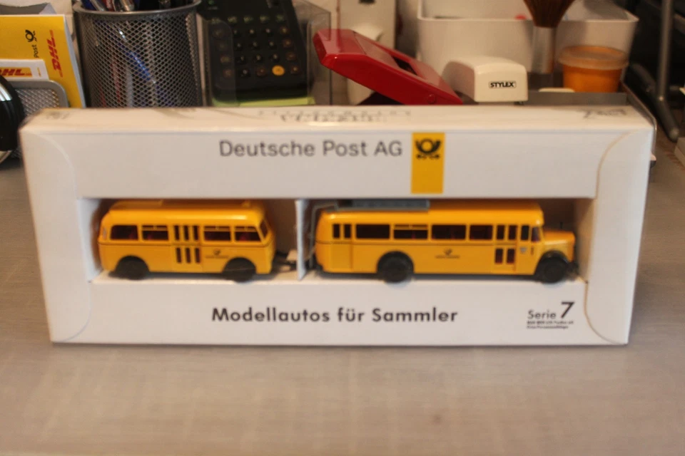 Brekina Post Set Nr. 7 " MAN MKN 630 Postbus mit Orion Pers.-Anhänger " OVP - Bild 1 von 1