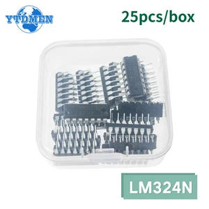 25PCS LM324N DIP-14 Operational Amplifier IC Chip Kit, LM324 Op-Amp for Audio - Imagen 1 de 6