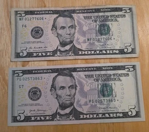 $5 Star Note Lot (2) - Picture 1 of 5