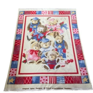De colección R.E.D. Manta textil internacional tela polar algodón osos de peluche 60x48 - Imagen 1 de 7
