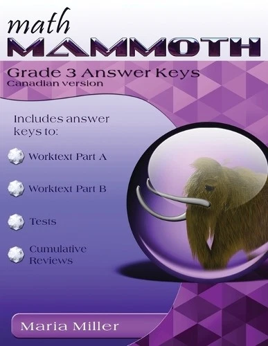 Maria Miller Math Mammoth Grade 3 Answer Keys, Canadian  (Paperback) (US IMPORT) - Image 1 of 1