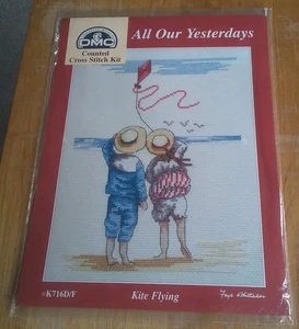 DMC Kite Flying Cross Stitch Kit K716D/F - Picture 1 of 2