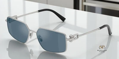 Gafas de sol unisex TIFFANY TF3111 60011U plateadas azules espejo interno plateadas 58 mm Foto 1 de 2