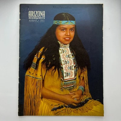 Arizona Highways Magazine August 1951 Native American Baskets Hopi Navajo Apache - Image 1 of 4