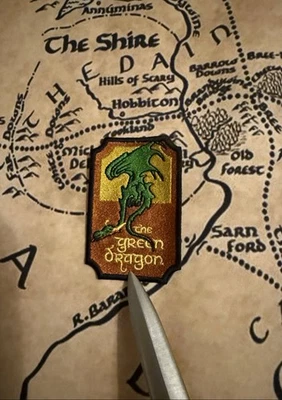 The Green Dragon Patch, Lord of the Rings Sew-On (2-1/2“X3-1/2”) - Image 1 of 3