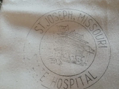 VINTAGE STATE HOSPITAL ST. JOSEPH, MISSOURI PILLOW CASE - Image 1 of 2