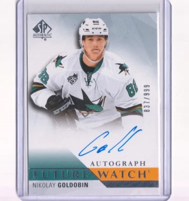 2015-16 SP Authentic Future Watch AUTO 266 Nikolay Goldobin /999 SJ Sharks - Image 1 of 2