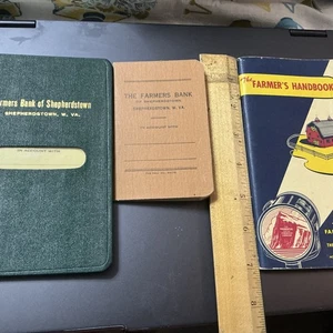 3 BLANK Vintage Farmers Bank Of Shepherdstown WV Books/Ledger Information T8 - Picture 1 of 16
