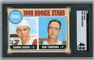 1968 Topps #247 Johnny Bench/Tompkins Rookie Reds HOF SGC 4 VG-EX - Picture 1 of 2