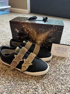 Vintage Havana Limited Edition Sparkle Gold Star Pure Black Women's Sz 8 Shoe - Picture 1 of 16