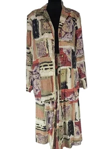 VTG 1980's PETER POPOVITCH WOMENS SKIRT/JACKET SET LONG SLV & LONG SKIRT POCKETS - Picture 1 of 12