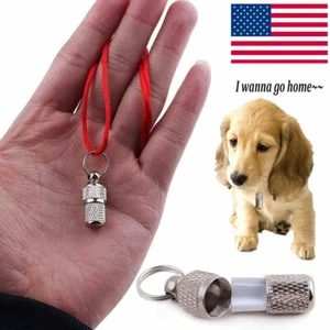 2Pcs Pet ID Tags Stainless Silver Anti Lost Pet Tube Tag for Collar of Dog Cat - Picture 1 of 12