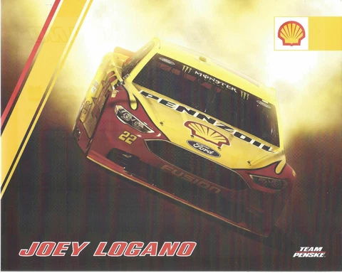 2018 JOEY LOGANO SHELL/ PENNZOIL TEAM PENSKE MENCS RACING POSTCARD #22 Cover