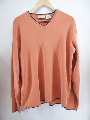 Vintage 90s St Johns Bay Sweater V neck Pink Mens Large Tall Cotton USA - Image 1 of 4