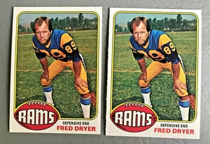 Sharp 1976 Topps Los Angeles Rams Fred Dryer 2 Football Card Lot # 252 - Picture 1 of 2
