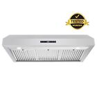 36 in Under Cabinet Range Hood [OPEN BOX] 3-Prong Plug, Stainless Steel, LED