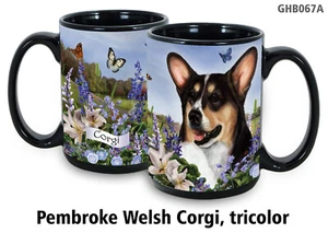Garden Party Mug - Tri Pembroke Welsh Corgi - Picture 1 of 1