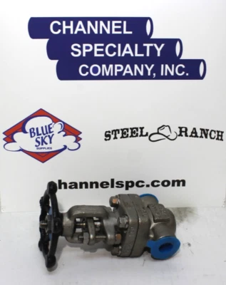 1/2" 800 Class Stainless Steel Threaded Gate Valve - Image 1 of 3