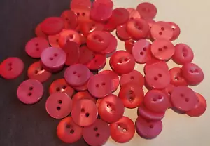 12 Hot Pink Diamond Stripe Slightly domed top 2-hole Buttons 5/8" 15mm - Picture 1 of 3