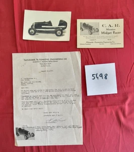 N° 5498 / Alexander Automotive Engineering / august 12/1939 / photo+carte ... - Picture 1 of 1