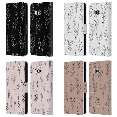 FUNDA BILLETERA LIBRO CUERO FLORES SILVESTRES ILUSTRACIÓN ANÍS OFICIAL PARA TELÉFONOS HTC 1 Foto 1 de 4