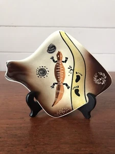 Vintage Little Sydney Pottery G & M Pattinson Small Dish Aboriginal Theme - Picture 1 of 8