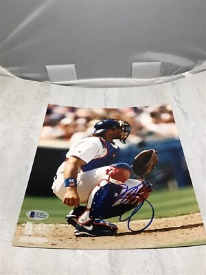 Mike Piazza Signed Los Angeles Dodgers 8x10 Photo Autographed Beckett BAS COA 1A - Image 1 of 4