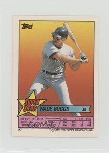1989 Topps Super Star Sticker Back Cards Peeled Wade Boggs #7 HOF