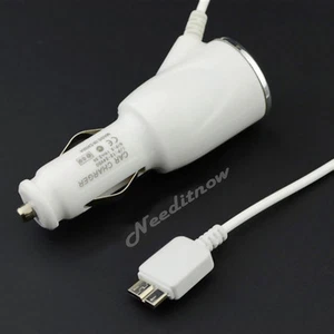 PREMIUM QUALITY GALAXY S5 IN CAR CHARGER FOR SAMSUNG S5 OR NOTE 3 WHITE - Picture 1 of 3
