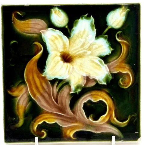 Art Nouveau Majolica tile by Henry Richards. C1908 AE2 Cover