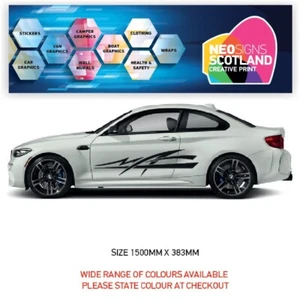Car Side Graphics X 2 Will Fit Any Car Van Universal Stickers Decals CSG28 - Picture 1 of 2