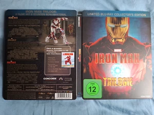 Iron Man Trilogy Blu-ray Steelbook imported German Version limited collectors - Picture 1 of 22