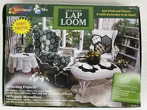 Vtg Craft House Hexagon Lap Weaving Loom 8pcs Craft House Instructions & Box - Picture 1 of 9