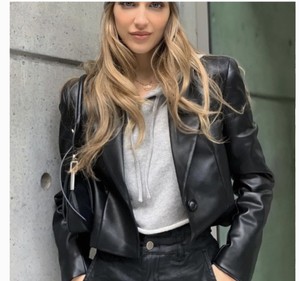 ebay zara leather jacket